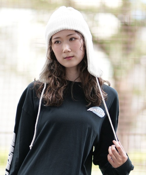 NEW ERA(ニューエラ)の「NEW ERA/ニューエラ ビーニー BASIC カフニットトラッパー 14312171/14312172/14312173(ニットキャップ/ビーニー・メンズ・ブラウン/アイボリー/ブラック・FREE)」の2枚目の写真