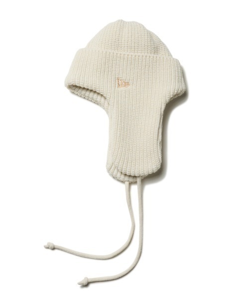 NEW ERA(ニューエラ)の「NEW ERA/ニューエラ ビーニー BASIC カフニットトラッパー 14312171/14312172/14312173(ニットキャップ/ビーニー・メンズ・ブラウン/アイボリー/ブラック・FREE)」の5枚目の写真