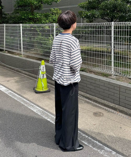 favclo.（ファブクロ）の「border T-shirt / ボーダーTシャツ（Tシャツ/カットソー・メンズ・ブラック/イエロー/ネイビー・LARGE/MEDIUM）」の12枚目の写真