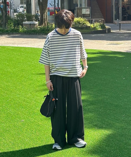 favclo.（ファブクロ）の「border T-shirt / ボーダーTシャツ（Tシャツ/カットソー・メンズ・ブラック/イエロー/ネイビー・LARGE/MEDIUM）」の16枚目の写真