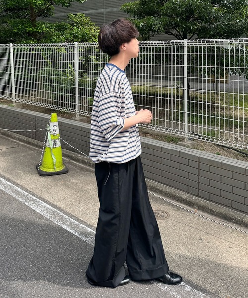 favclo.（ファブクロ）の「border T-shirt / ボーダーTシャツ（Tシャツ/カットソー・メンズ・ブラック/イエロー/ネイビー・LARGE/MEDIUM）」の15枚目の写真
