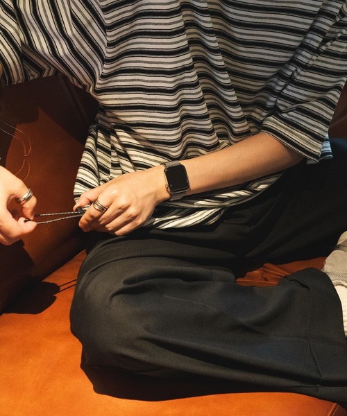 favclo.（ファブクロ）の「border T-shirt / ボーダーTシャツ（Tシャツ/カットソー・メンズ・ブラック/イエロー/ネイビー・LARGE/MEDIUM）」の10枚目の写真
