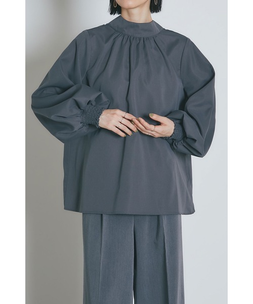 部屋の掃除中 前後2WAYラメエンブロイダリーボウタイブラウス（シャツ/ブラウス