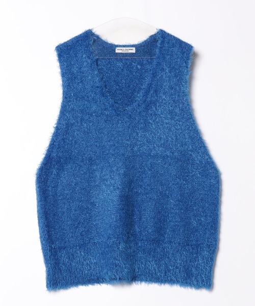 RODEO CROWNS WIDE BOWL（ロデオクラウンズワイドボウル）の「シャギーニットベスト（ベスト・レディース・ブルー/アイボリー/ダークグレー・FREE）」の15枚目の写真