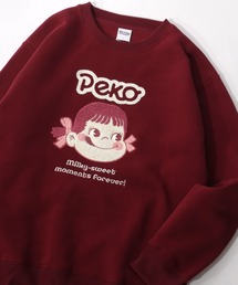 Peko/ペコ 裏起毛 サガラ刺繍 クルーネックスウェット レディース トレーナー