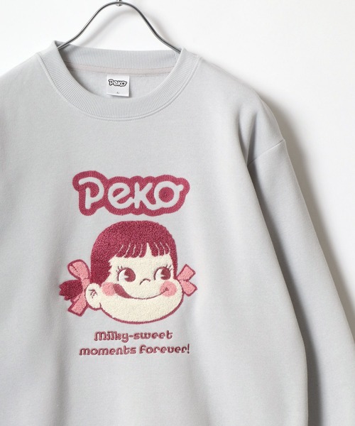 MARUKAWA（マルカワ）の「Peko/ペコ 裏起毛 サガラ刺繍 クルーネックスウェット レディース トレーナー（スウェット・レディース・ワイン/アッシュグレー/グリーン/ベージュ・M/L）」の10枚目の写真