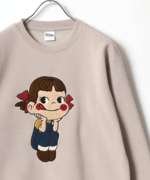 MARUKAWA（マルカワ）の「Peko/ペコ 裏起毛 サガラ刺繍 クルーネックスウェット レディース トレーナー（スウェット・レディース・ワイン/アッシュグレー/グリーン/ベージュ・M/L）」の9枚目の写真