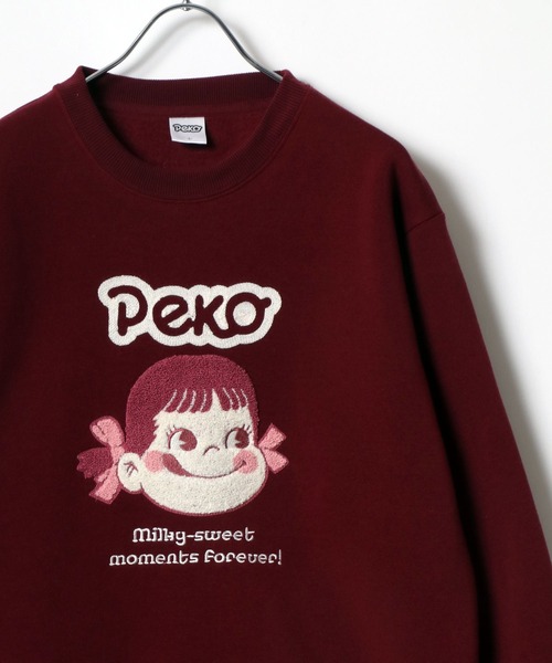 MARUKAWA（マルカワ）の「Peko/ペコ 裏起毛 サガラ刺繍 クルーネックスウェット レディース トレーナー（スウェット・レディース・ワイン/アッシュグレー/グリーン/ベージュ・M/L）」の7枚目の写真