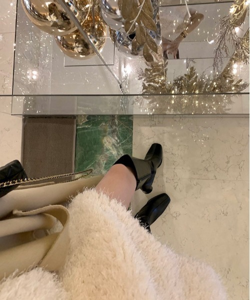 YUGA_YGMC Vネック ボアミニドレス ZOZOTOWN FREE STYLISTS（フリー スタイリスト）の「YUGA_YGMC Vネック