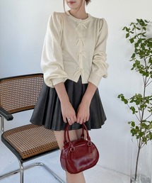 clear | リボンニットカーディガン [甘めコーデ 着心地抜群]≪2024AW新作≫(カーディガン/ボレロ)