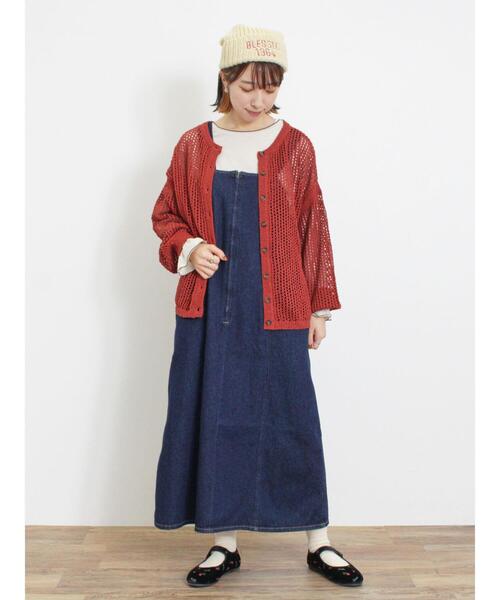 Samansa Mos2(サマンサ モスモス)の「ロゴ刺繍ニット帽(ハット・レディース・オフホワイト/モカ・F)」の14枚目の写真