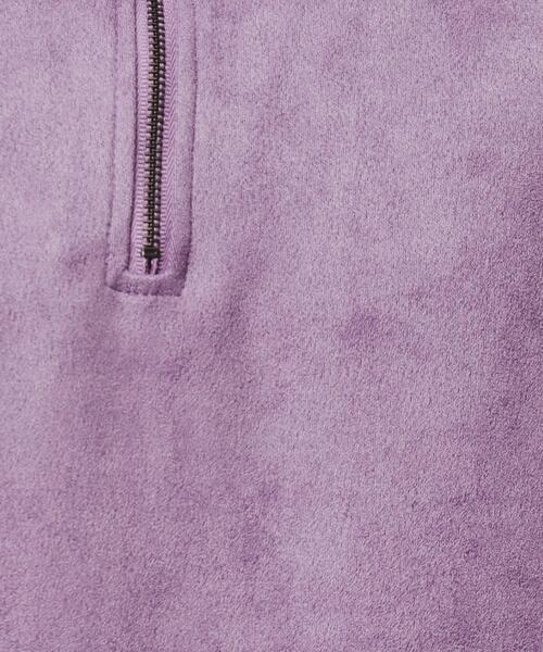 tk.TAKEO KIKUCHI（ティーケータケオキクチ）の「スエード調プチドルマンハーフジップカットソー（Tシャツ/カットソー・メンズ・チャコールグレー/ブルー/ライトグレー/ベージュ/ライトパープル/ネイビー/ブラック/モスグリーン・01/02/03）」の11枚目の写真