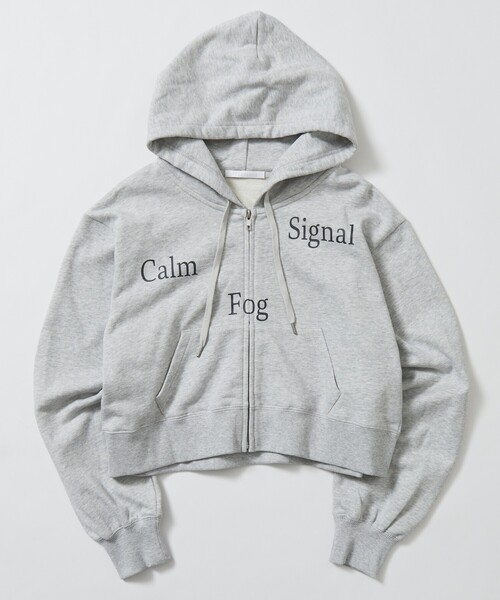 Firsthand（ファーストハンド）の「Firsthand/ファーストハンド オーガニックコットンロゴジップフーディ（パーカー・レディース・チャコールグレー/ライトグレー・FREE）」の3枚目の写真