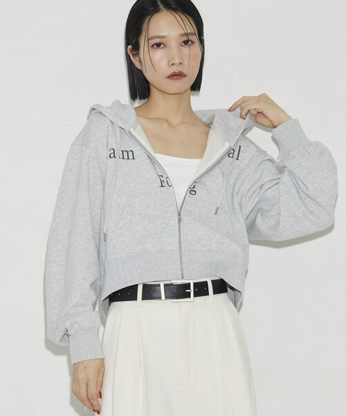 Firsthand（ファーストハンド）の「Firsthand/ファーストハンド オーガニックコットンロゴジップフーディ（パーカー・レディース・チャコールグレー/ライトグレー・FREE）」の9枚目の写真