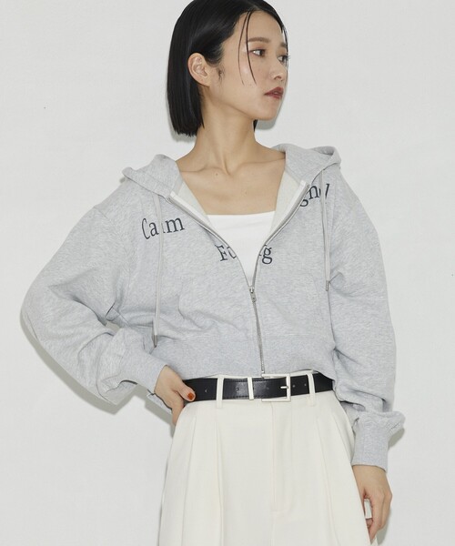 Firsthand（ファーストハンド）の「Firsthand/ファーストハンド オーガニックコットンロゴジップフーディ（パーカー・レディース・チャコールグレー/ライトグレー・FREE）」の10枚目の写真