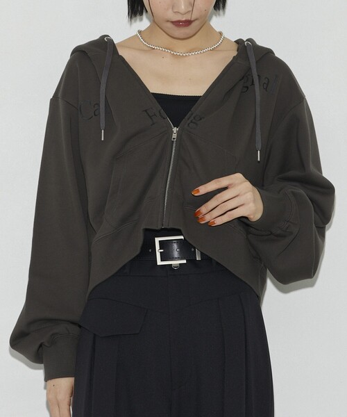 Firsthand（ファーストハンド）の「Firsthand/ファーストハンド オーガニックコットンロゴジップフーディ（パーカー・レディース・チャコールグレー/ライトグレー・FREE）」の21枚目の写真