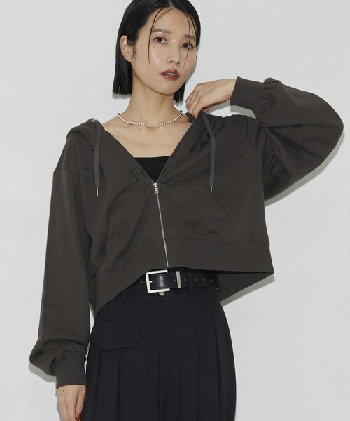 Firsthand（ファーストハンド）の「Firsthand/ファーストハンド オーガニックコットンロゴジップフーディ（パーカー・レディース・チャコールグレー/ライトグレー・FREE）」の22枚目の写真