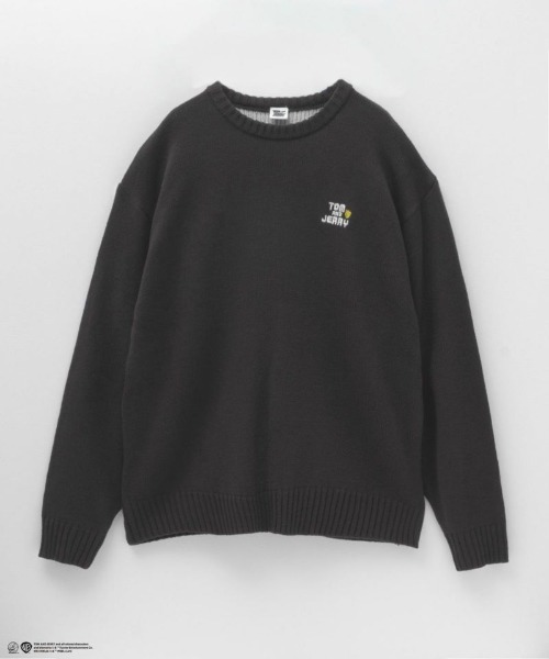 Tom＆Jerry（トムアンドジェリー）の「【別注限定展開】Tom and Jerry ダブルジャガードニット（ニット/セーター・メンズ・グリーン/ブラック/グレー/チャコールグレー・M/L/XL）」の13枚目の写真