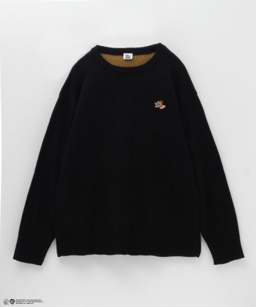 Tom＆Jerry（トムアンドジェリー）の「【別注限定展開】Tom and Jerry ダブルジャガードニット（ニット/セーター・メンズ・グリーン/ブラック/グレー/チャコールグレー・M/L/XL）」の9枚目の写真