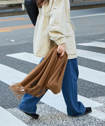 JOURNAL STANDARD カシミヤ ストール ブラウン 未使用 JOURNAL STANDARD カシミヤストール チェック柄