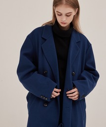 レディースのチェスターコート（ブルー・ネイビー/青色系