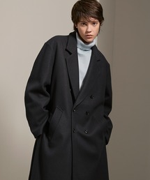 EMMA CLOTHES | テックメルトンオーバーロングサイドジップダブルチェスターコート(チェスターコート)