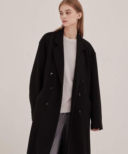 セール】テックメルトンオーバーロングサイドジップダブルチェスター