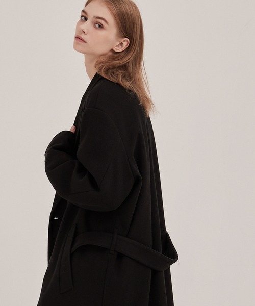 セール】テックメルトンオーバーロングサイドジップダブルチェスター