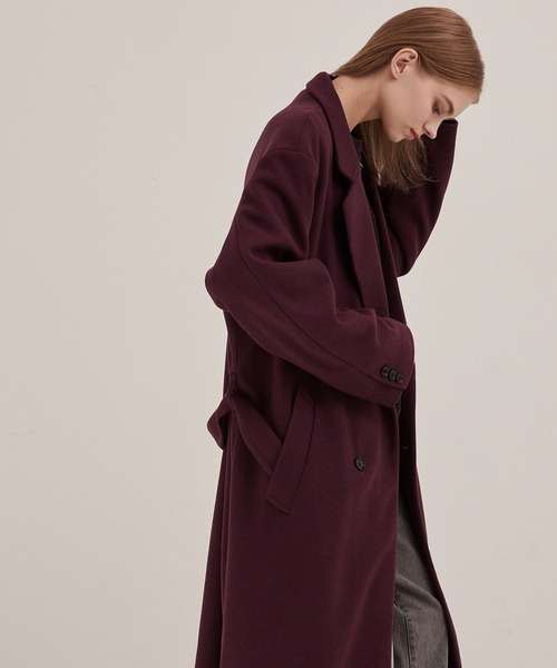 セール】テックメルトンオーバーロングサイドジップダブルチェスター