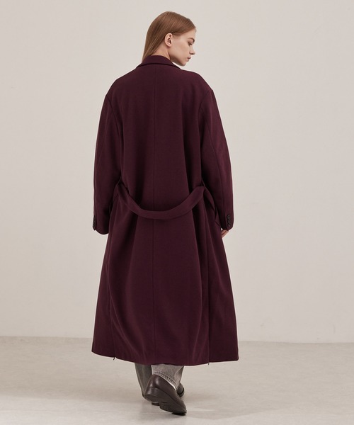 セール】テックメルトンオーバーロングサイドジップダブルチェスター