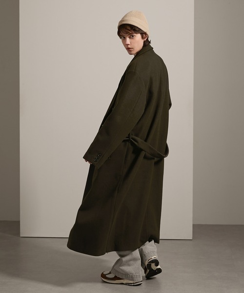 セール】テックメルトンオーバーロングサイドジップダブル