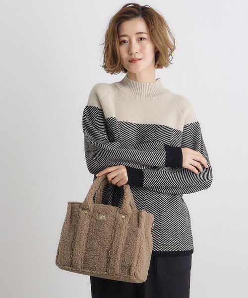 Lee(リー)の「◆【Lee別注】ボアスクエア2WAYトート(トートバッグ・レディース・ベージュ/チャコールグレー/ブラック/ブラウン系その他・00)」の11枚目の写真