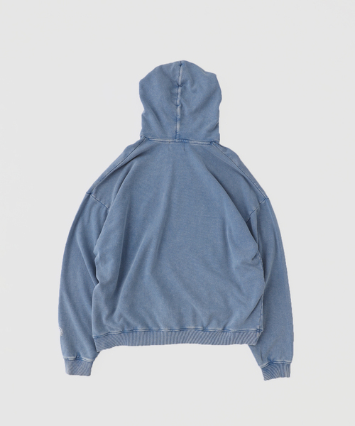 EDIFICE(エディフィス)の「PARIS BASKETBALL(パリ バスケットボール) 別注 ウォッシュド フーディー(パーカー・メンズ・ブルー/ブラック・MEDIUM/LARGE)」の3枚目の写真