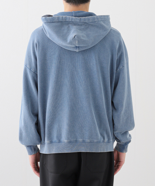 EDIFICE(エディフィス)の「PARIS BASKETBALL(パリ バスケットボール) 別注 ウォッシュド フーディー(パーカー・メンズ・ブルー/ブラック・MEDIUM/LARGE)」の10枚目の写真