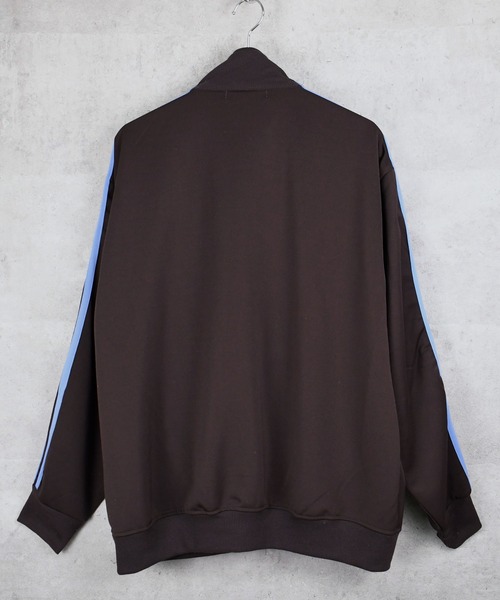 Soupy Soupy(スーピースーピー)の「【Soupy Soupy】sleeve line one point logo track jacket/袖ライン ワンポイント 刺繍 トラックジャケット レディース メンズ(ジャージ・メンズ・ネイビー/ブラウン/オフホワイト・L/M)」の7枚目の写真