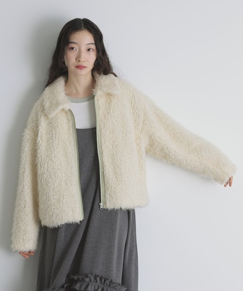 somari imagination(ソマリ イマジネーション)の「『フェイクファーブルゾン』(ブルゾン・レディース・アイボリー/グレイッシュブルー・FREE)」の22枚目の写真
