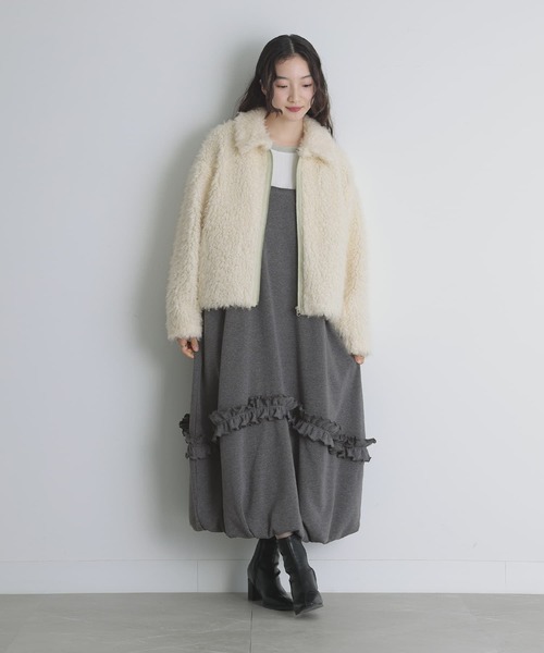 somari imagination(ソマリ イマジネーション)の「『フェイクファーブルゾン』(ブルゾン・レディース・アイボリー/グレイッシュブルー・FREE)」の19枚目の写真