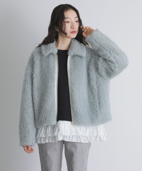 somari imagination(ソマリ イマジネーション)の「『フェイクファーブルゾン』(ブルゾン・レディース・アイボリー/グレイッシュブルー・FREE)」の17枚目の写真