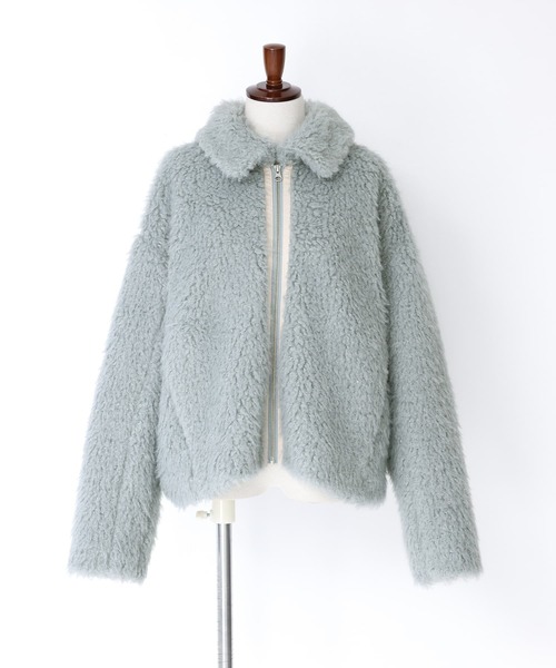 somari imagination(ソマリ イマジネーション)の「『フェイクファーブルゾン』(ブルゾン・レディース・アイボリー/グレイッシュブルー・FREE)」の9枚目の写真