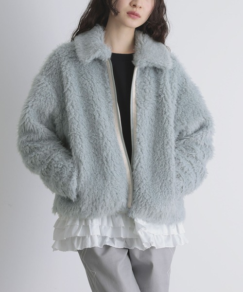 somari imagination(ソマリ イマジネーション)の「『フェイクファーブルゾン』(ブルゾン・レディース・アイボリー/グレイッシュブルー・FREE)」の18枚目の写真