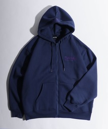 THRASHER(スラッシャー)ブランドロゴワンポイント刺繍ジップアップスウェットパーカー メンズ レディース/フーディー