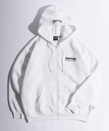 THRASHER（スラッシャー）ブランドロゴワンポイント刺繍ジップアップスウェットパーカー メンズ レディース/フーディー