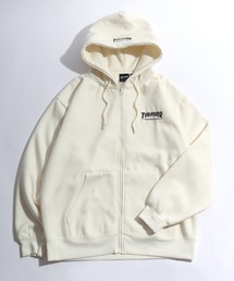 THRASHER（スラッシャー）ブランドロゴワンポイント刺繍ジップアップスウェットパーカー メンズ レディース/フーディー