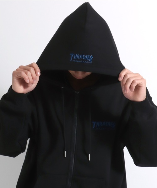 THRASHER（スラッシャー）の「THRASHER（スラッシャー）ブランドロゴワンポイント刺繍ジップアップスウェットパーカー メンズ レディース/フーディー（パーカー・メンズ・ネイビー/ホワイト/アッシュグレー/ブラック/アイボリー/ワイン/ブラウン・M/L/LL）」の10枚目の写真