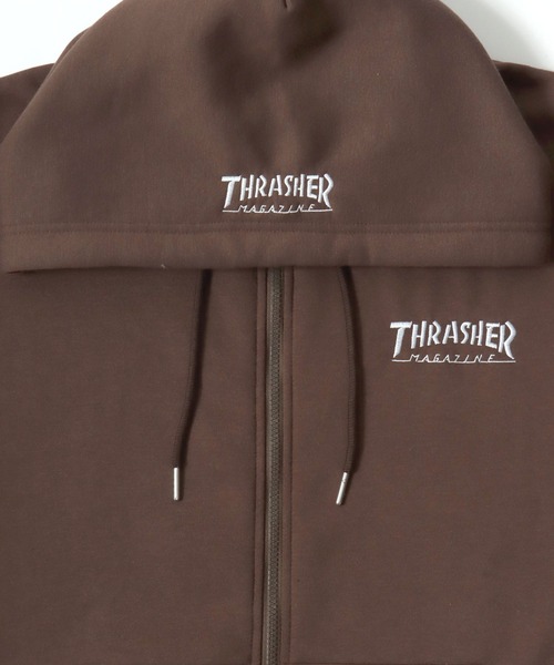 THRASHER（スラッシャー）の「THRASHER（スラッシャー）ブランドロゴワンポイント刺繍ジップアップスウェットパーカー メンズ レディース/フーディー（パーカー・メンズ・ネイビー/ホワイト/アッシュグレー/ブラック/アイボリー/ワイン/ブラウン・M/L/LL）」の21枚目の写真