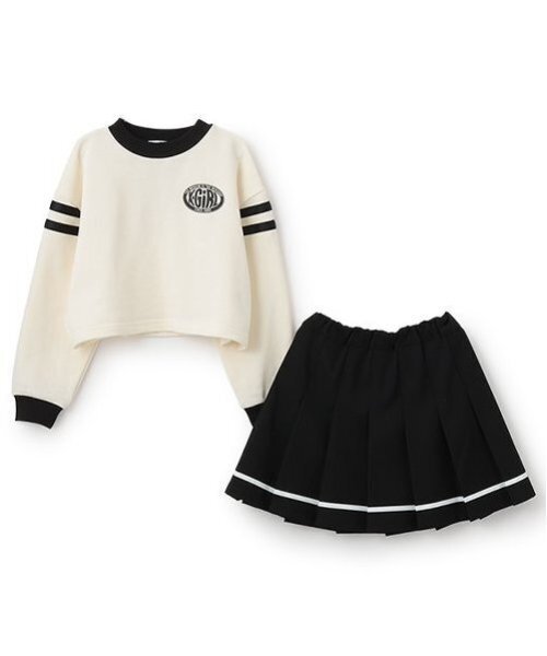 PGロゴ付きホワイトプリーツスカート PGG】【直営店舗&公式オンライン限定】Peストレッチサッカー
