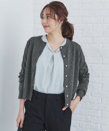 index | ≪エマール検証済≫7colorビジュー釦クルーネックカーディガン【洗濯機洗い可】(カーディガン/ボレロ)