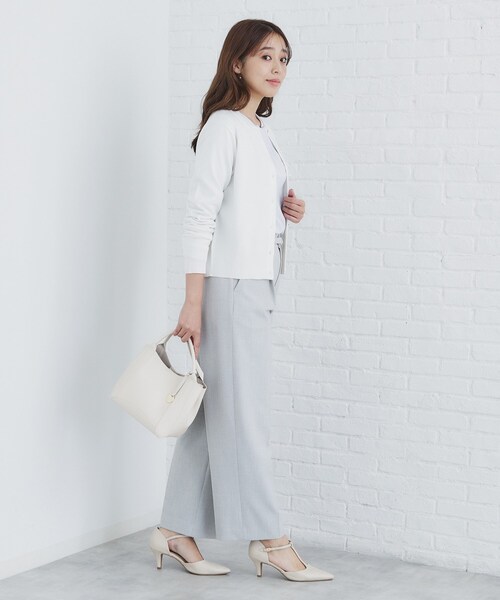 index（インデックス）の「◆≪エマール検証済≫7colorビジュー釦クルーネックカーディガン【洗濯機洗い可】（カーディガン/ボレロ・レディース・ワインレッド/サックスブルー系7/ダークグレー/ネイビー/オフホワイト/ナチュラル/ブラック系7・34/36/38/40/42）」の10枚目の写真