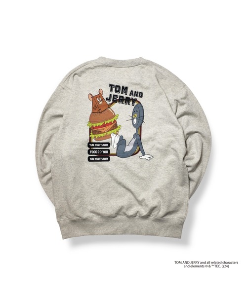 Tom&Jerry(トムアンドジェリー)の「JUNKSOUL/TOM&JERRY(トム&ジェリー) CHEESE トレーナー (M4)(Tシャツ/カットソー・メンズ・オートミール/チャコールグレー・LARGE/MEDIUM/X-LARGE)」の4枚目の写真