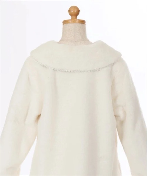 セール】連リボン襟付きファーコート（ダッフルコート）｜axes femme